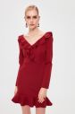 Trendyol Burgundy Flywheel Dress galéria