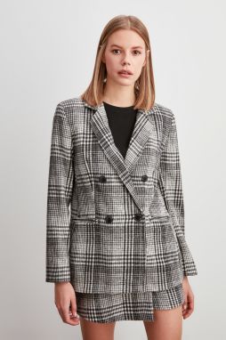 Trendyol Black Checked Jacket Jacket