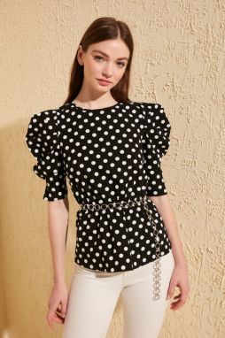 Trendyol Black Polka Blouse