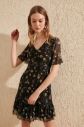Trendyol Multi-Color Floral Patterned Volaned Knitting Dress galéria