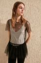 Trendyol Black Tulle Knitted Blouse galéria