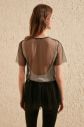 Trendyol Black Tulle Knitted Blouse galéria
