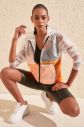Trendyol White Color Block Zipper Sports Raincoat galéria