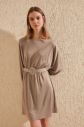 Trendyol Mink Arm Puckered Knitting Dress galéria