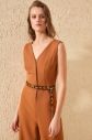 Trendyol Camel Collar Detailed Jumpsuit galéria