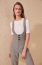 Trendyol Ekru Goose Foot Patterned Jumpsuit galéria
