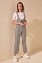 Trendyol Ekru Goose Foot Patterned Jumpsuit galéria