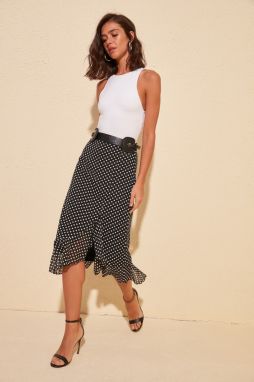 Trendyol Black Polka-Esthetic Skirt