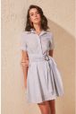 Trendyol Indigo Belt Detailed Dress galéria