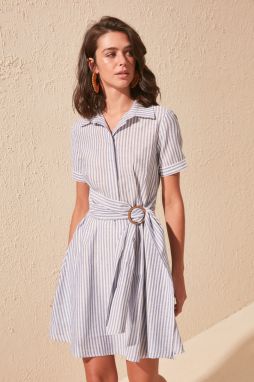 Trendyol Indigo Belt Detailed Dress
