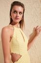 Trendyol Yellow Waist-Decolletage Lace Evening Dress & Graduation Dress galéria