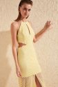 Trendyol Yellow Waist-Decolletage Lace Evening Dress & Graduation Dress galéria