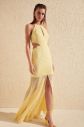 Trendyol Yellow Waist-Decolletage Lace Evening Dress & Graduation Dress galéria