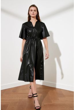 Dámske šaty Trendyol Leather looking
