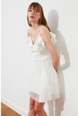 Trendyol Ekru Flywheel Lace Detailed Dress