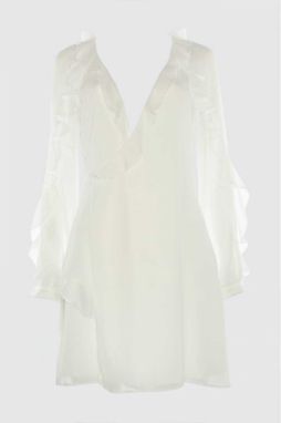 Trendyol Ekru Frilled Chiffon Dress