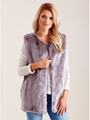 Dámska vesta Fashionhunters Faux Fur