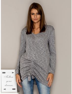 Gray tunic with welt