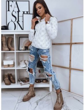 Women's quilted jacket GEO - white