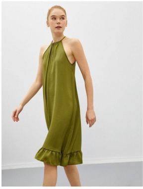 Koton Women's Green Halter Neck Short Dress