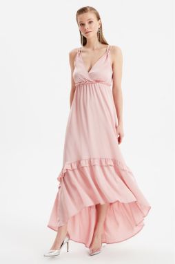 Trendyol Dried Rose Strap Detailed Evening Dress & Graduation Gown