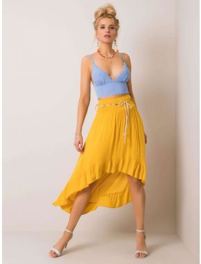 Yellow asymmetrical skirt