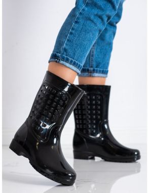 SHELOVET BLACK RAIN BOOTS