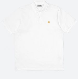 Carhartt WIP S/S Chase Pique Polo I023807 WHITE/GOLD galéria