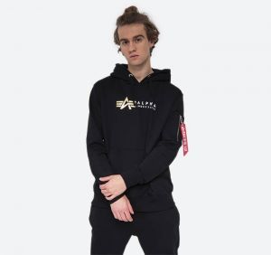 Alpha Industries Label Hoody Foil Print 118331FP 03