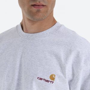 Carhartt WIP Longsleeve American Script T-Shirt I029955 ASH HEATHER galéria