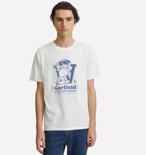 Wood Wood x Garfield Ace T-shirt Lean 30045700-2222 WHITE galéria