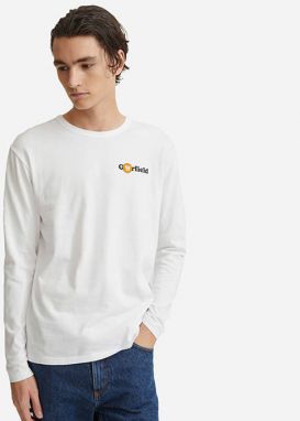 Wood Wood x Garfield Mel Longsleeve Standing 30045402-2323 WHITE galéria