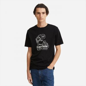 Wood Wood x Garfield Ace T-shirt Chill 30045702-2222 BLACK galéria