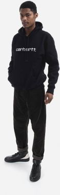 Carhartt WIP Hooded Carhartt Sweat I030230 BLACK/WHITE galéria