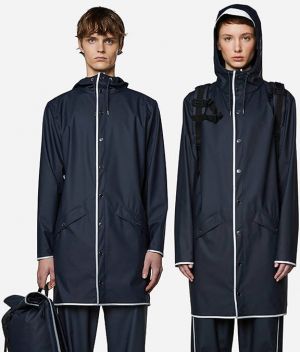 Rains Long Jacket Reflective 18540 NAVY REFLECTIVE