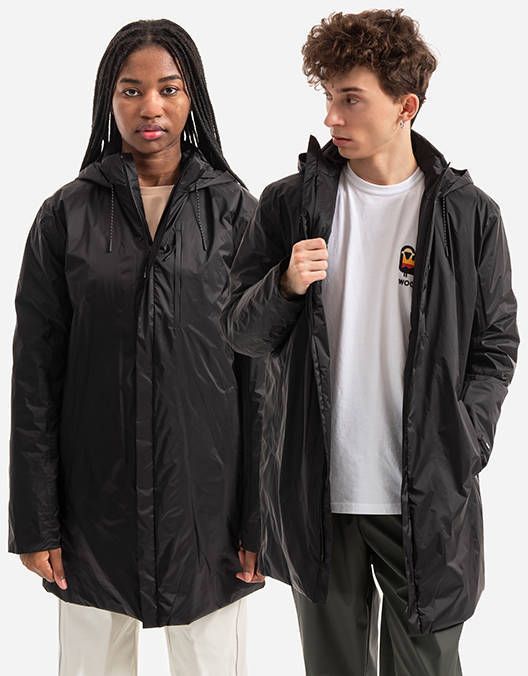 Rains Padded Nylon Coat 15480 BLACK
