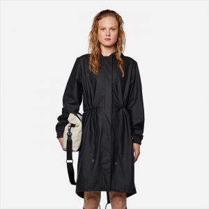 Rains String Parka 18550 BLACK