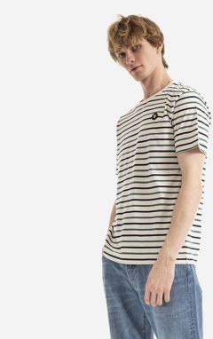 Wood Wood Ace stripe T-shirt 10285704-2222 OFF-WHITE/GREEN STRIPES