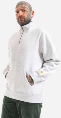 Carhartt WIP Chase Neck Zip Sweat I027038 ASH HEATHER/GOLD