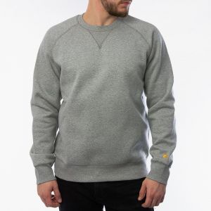 Carhartt WIP Chase Sweatshirt I026383 GREY HEATHER/GOLD