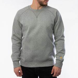 Carhartt WIP Chase Sweatshirt I026383 GREY HEATHER/GOLD