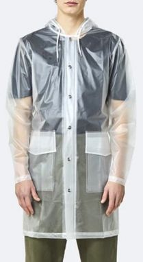 Rains Transparent Hooded Coat 1269 FOGGY WHITE