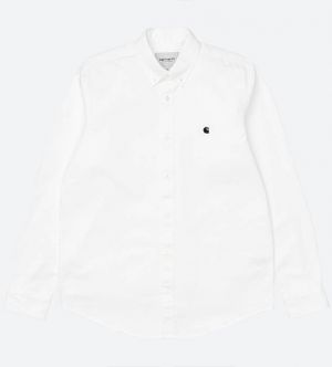 Carhartt WIP Lonsleeve Madison Shirt I023339 WHITE/BLACK