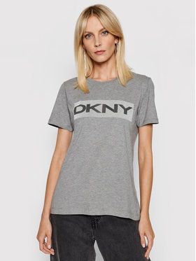 DKNY Tričko P02ARCNA Sivá Regular Fit