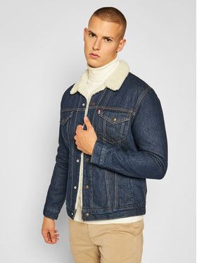 Levi's® Džínsová bunda Type III Sherpa 16365-0084 Tmavomodrá Regular Fit