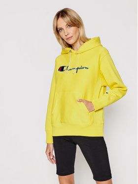 Champion Mikina Script Logo Reverse Weave 113149 Žltá Regular Fit