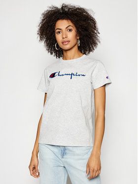 Champion Tričko Script Logo 110992 Sivá Heritage Fit