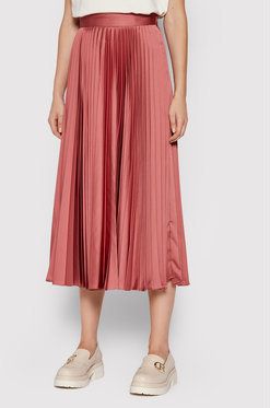 TWINSET Plisovaná sukňa 212TP2441 Ružová Regular Fit