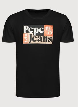 Pepe Jeans Tričko Wells PM507875 Čierna Regular Fit