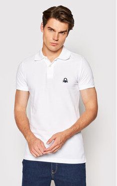 United Colors Of Benetton Polokošeľa 3089J3178 Biela Slim Fit